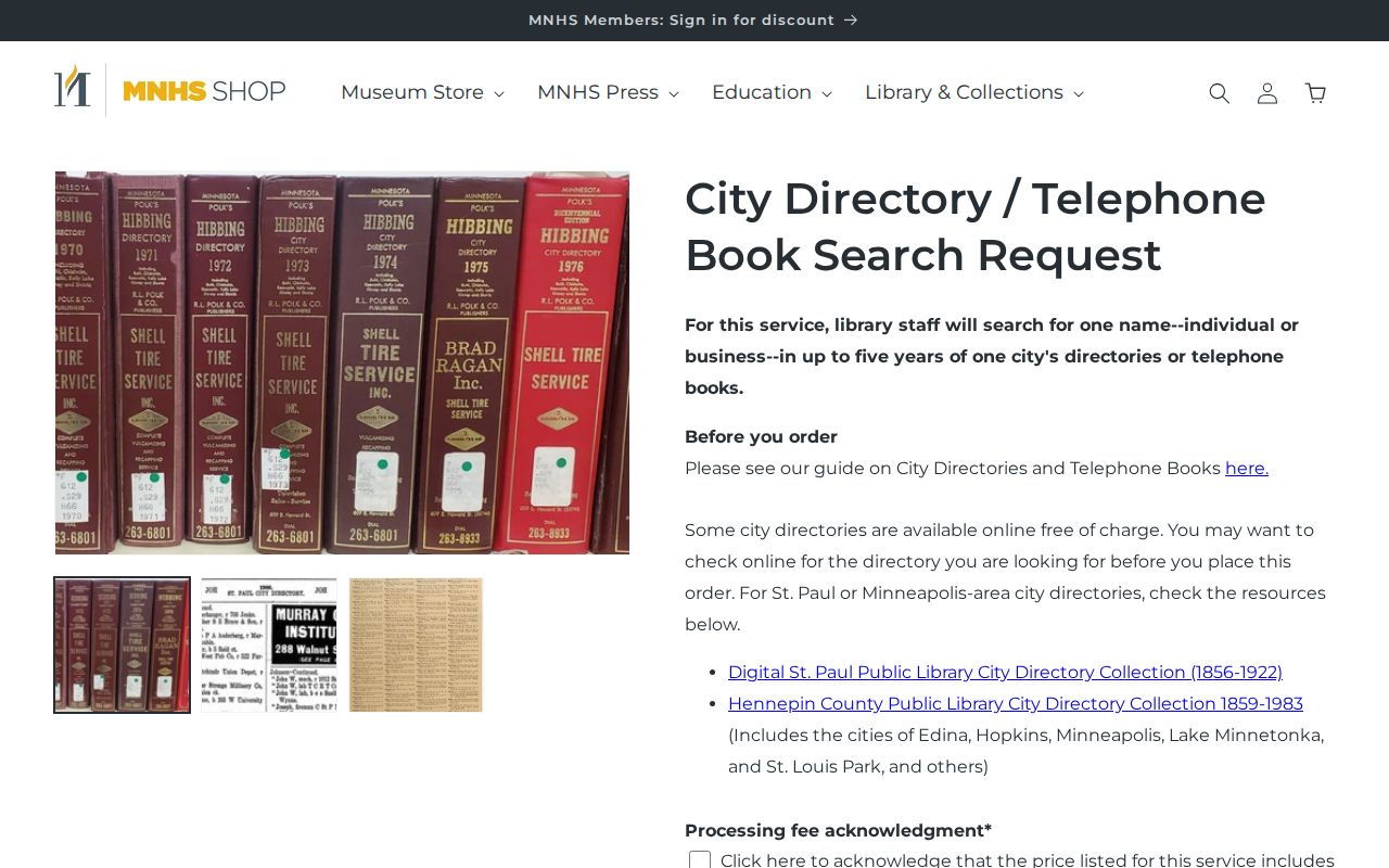 Champlin previous residents Minnesota Historical Society directory request